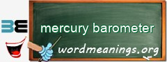 WordMeaning blackboard for mercury barometer